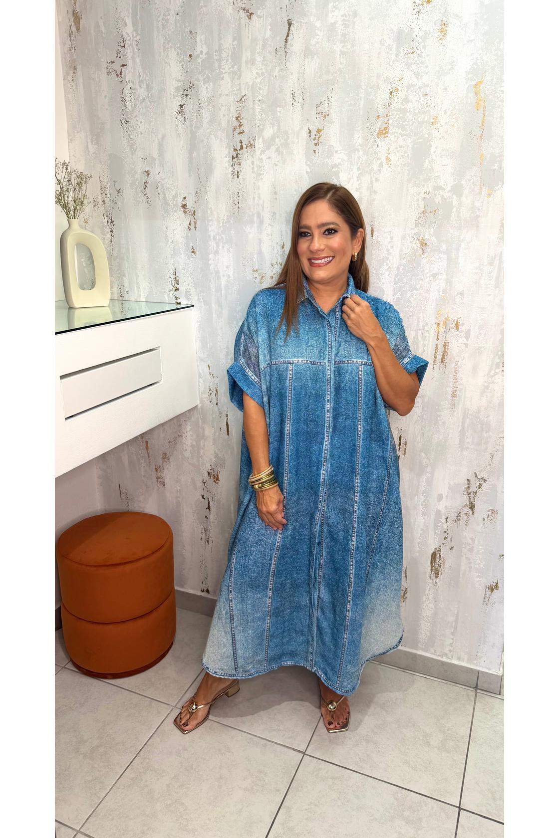 Button Denim Dress